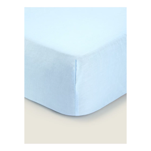 Blue Cotton Fitted Sheet