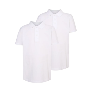 White Polo Shirts x 2 (Age 10-11)